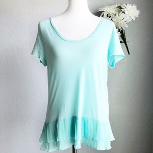 SOLD Banana Republic Blue Pleated Bottom Top